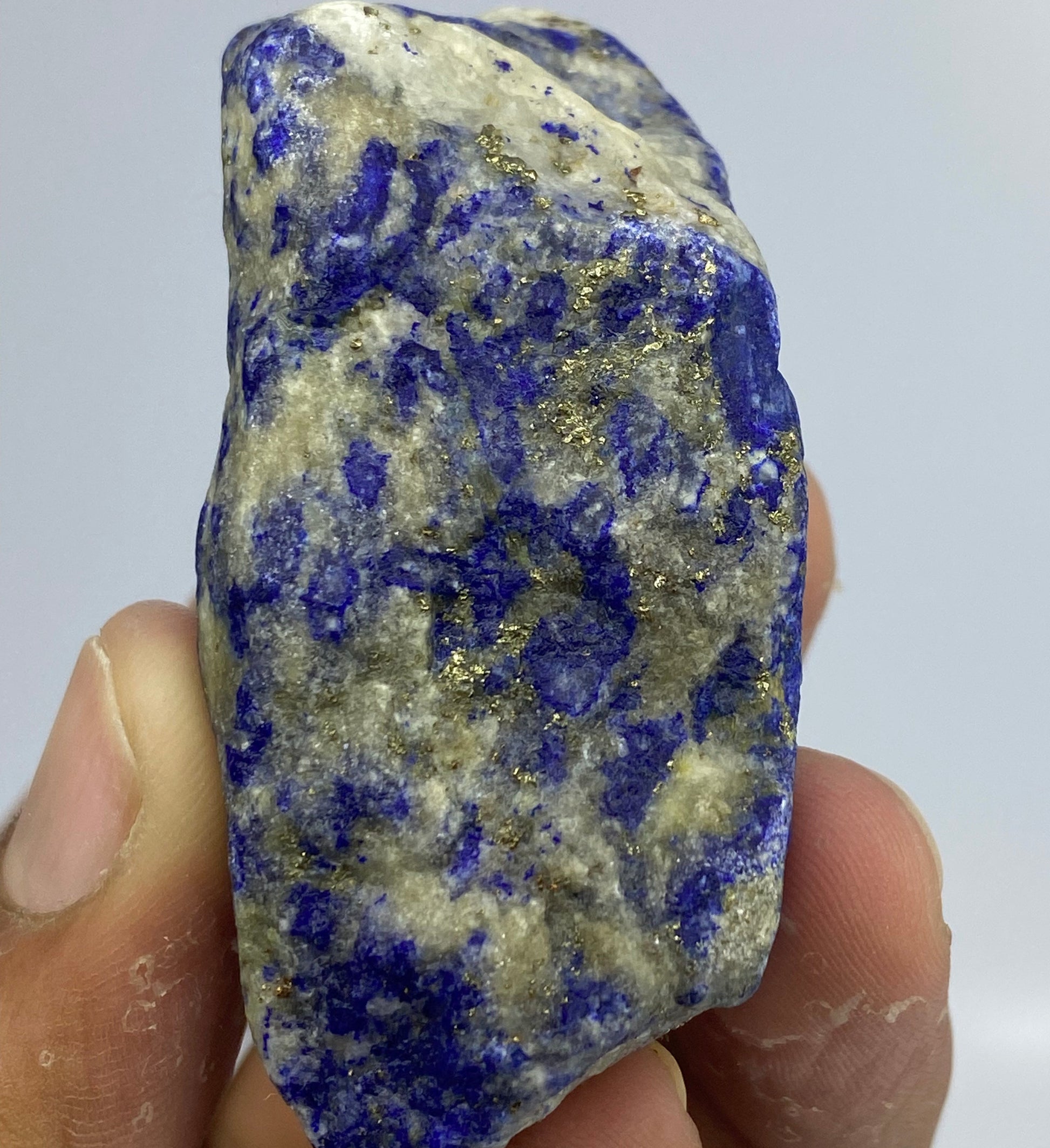 Lapis Lazuli, Lazurite, Afghanistan Minerals, 113g, Rough Gemstone, Royal Blue Lapis, Pyrite Inclusions, Lapidary Rough, Cabinet Specimen