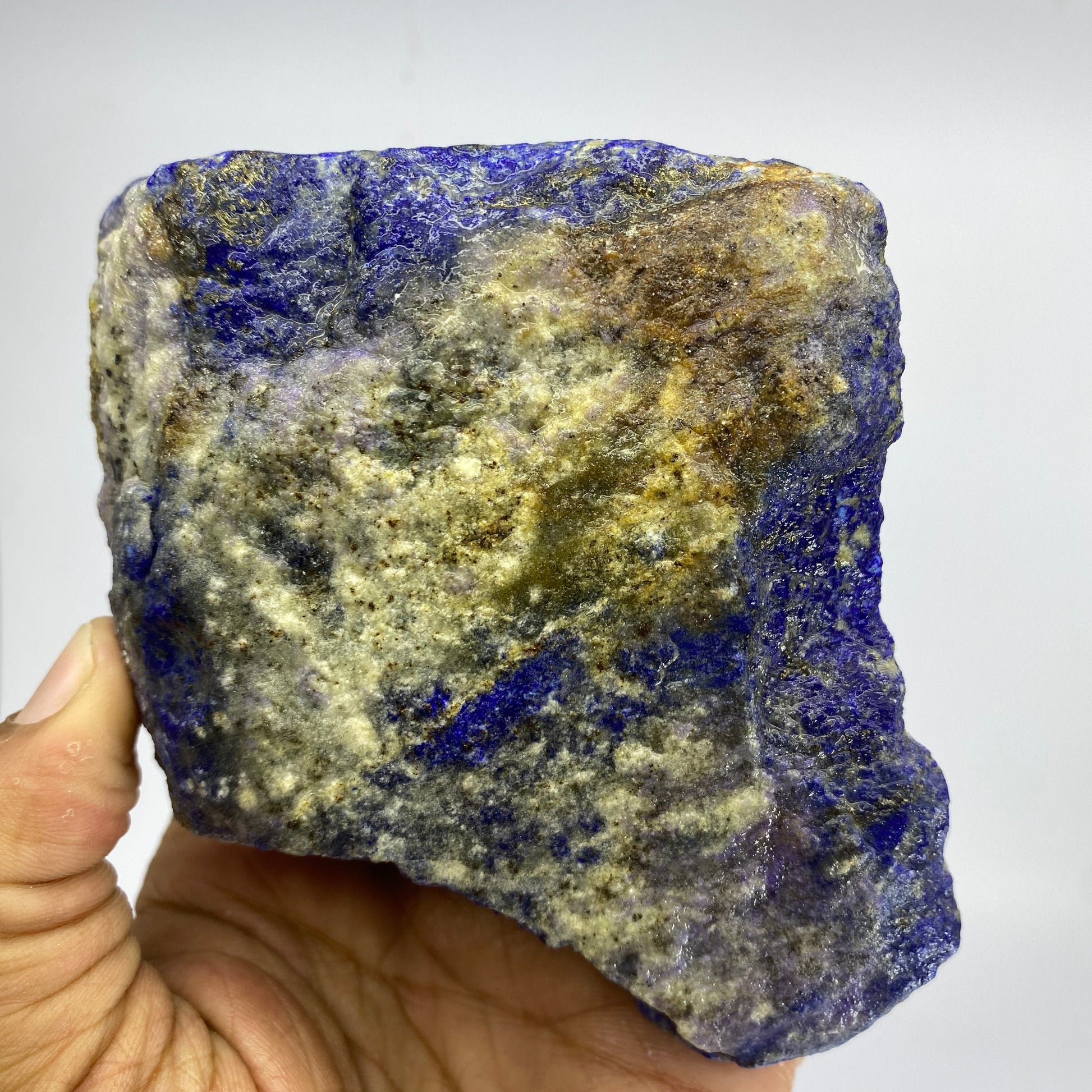 Lapis Lazuli, Lazurite, Afghanistan Minerals, 750g, Rough Gemstone, Royal Blue Lapis, Pyrite Inclusions, Lapidary Rough, Cabinet Specimen