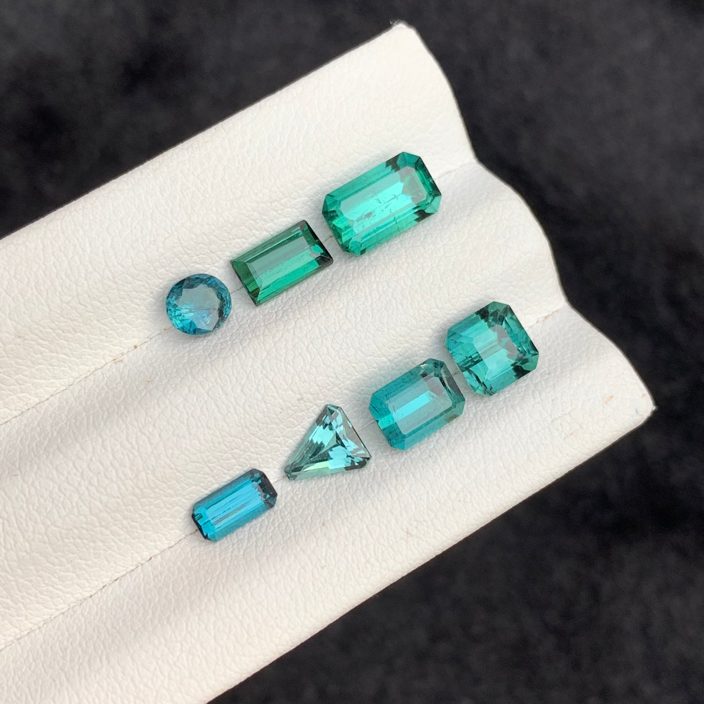 Indicolite Tourmaline, Faceted Gemstone Lot, Blue Tourmaline, Afghan Tourmaline, Jewelry Designer Supply, Loose Stones, Matching Gem Set