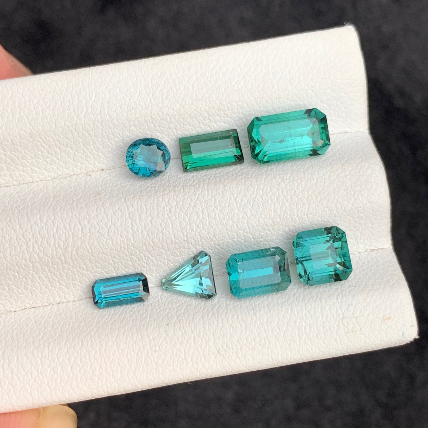 Indicolite Tourmaline, Faceted Gemstone Lot, Blue Tourmaline, Afghan Tourmaline, Jewelry Designer Supply, Loose Stones, Matching Gem Set