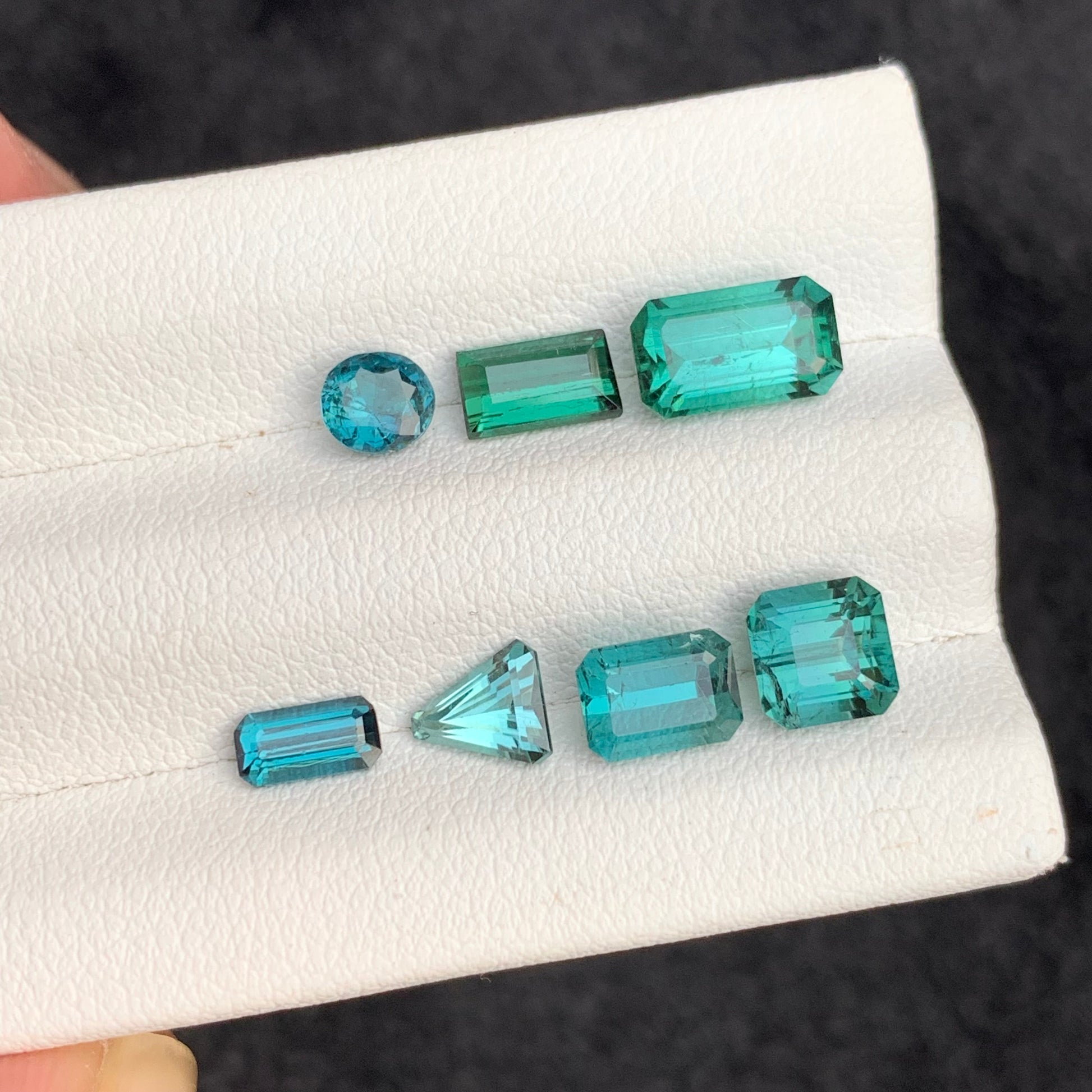 Indicolite Tourmaline, Faceted Gemstone Lot, Blue Tourmaline, Afghan Tourmaline, Jewelry Designer Supply, Loose Stones, Matching Gem Set