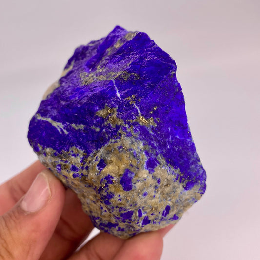 Lapis Lazuli, Lazurite, Afghanistan Minerals, 246g, Rough Gemstone, Royal Blue Lapis, Pyrite Inclusions, Lapidary Rough, Cabinet Specimen