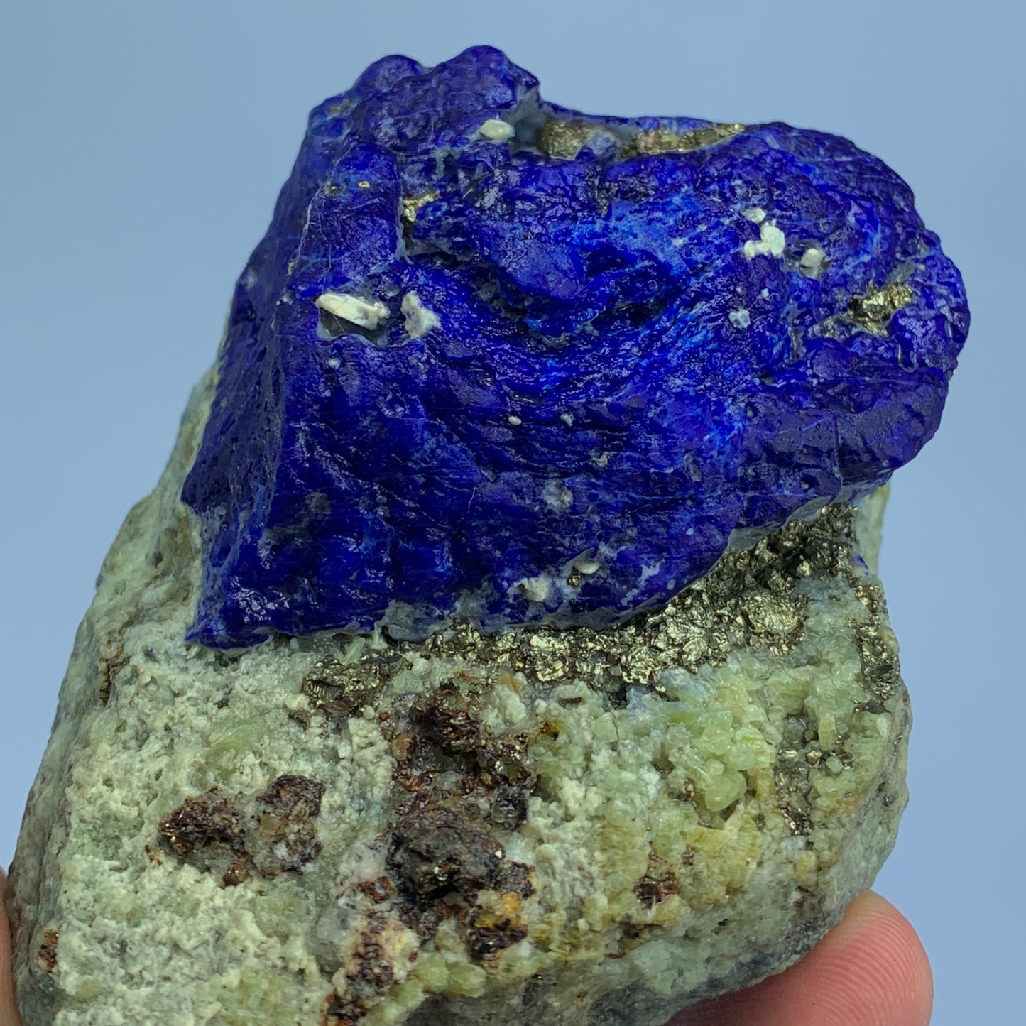 Lazurite Crystal, Pyrite Lazurite, 2343 Carats, Fluorescent Mineral, UV Reactive Crystal, Blue Crystal, Afghan Lazurite, Lapis Lazuli Specimen, Rare Collector Mineral, Golden Pyrite, Natural Crystal, Museum Quality