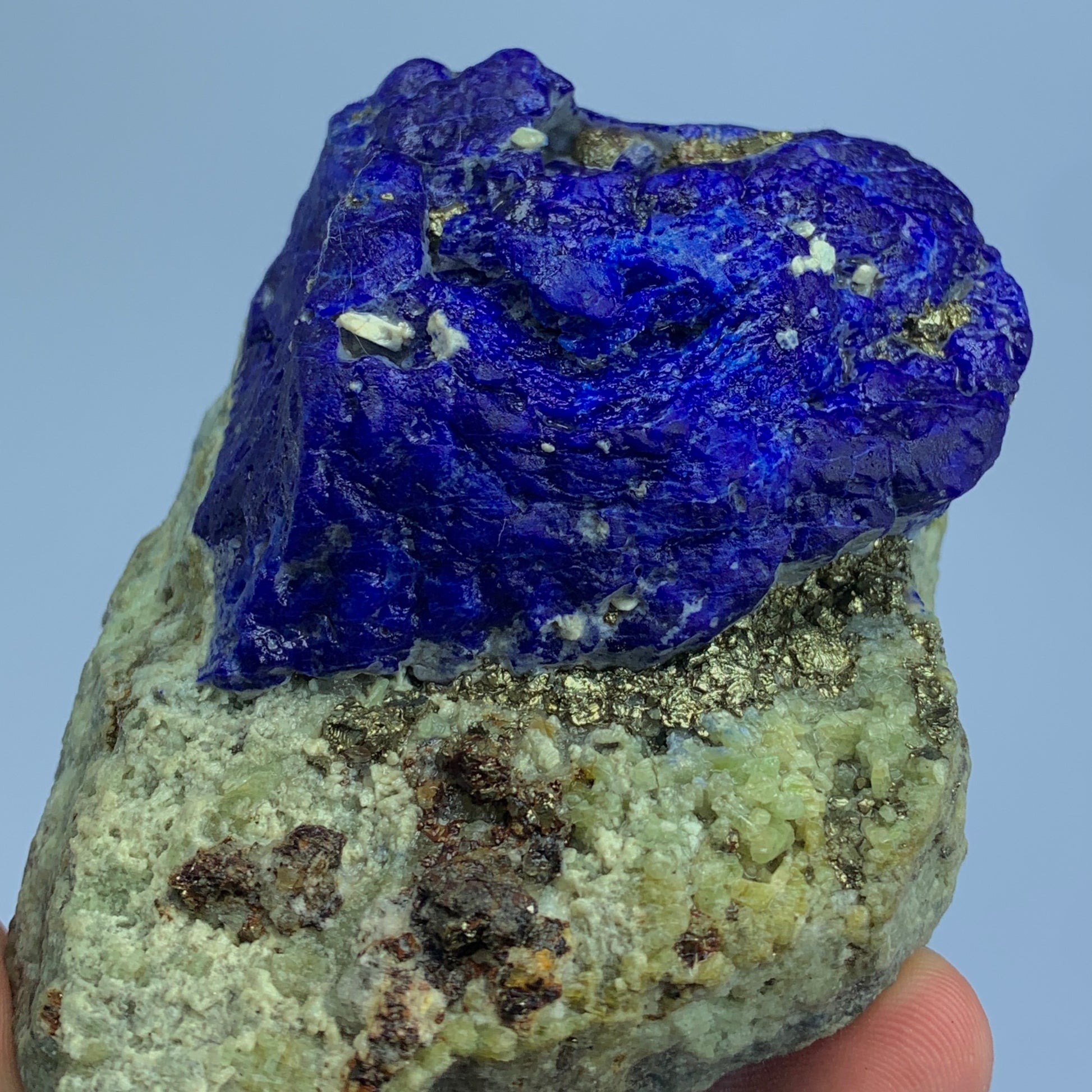 Lazurite Crystal, Pyrite Lazurite, 2343 Carats, Fluorescent Mineral, UV Reactive Crystal, Blue Crystal, Afghan Lazurite, Lapis Lazuli Specimen, Rare Collector Mineral, Golden Pyrite, Natural Crystal, Museum Quality