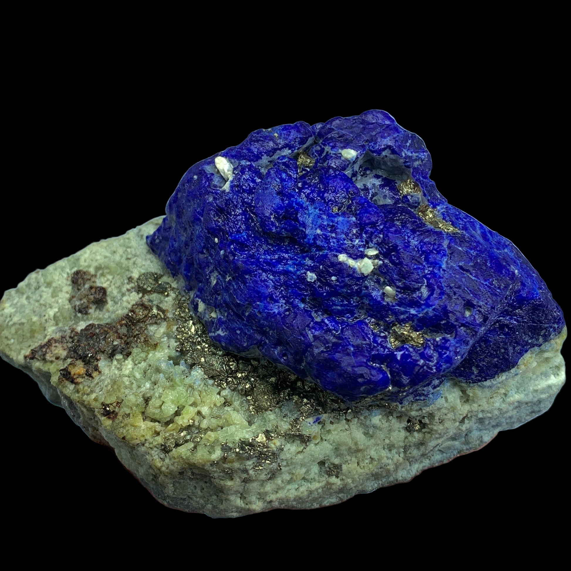 Lazurite Crystal, Pyrite Lazurite, 2343 Carats, Fluorescent Mineral, UV Reactive Crystal, Blue Crystal, Afghan Lazurite, Lapis Lazuli Specimen, Rare Collector Mineral, Golden Pyrite, Natural Crystal, Museum Quality