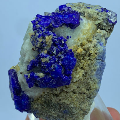 Lazurite Crystal, Crystal on Matrix, Pyrite Lazurite, 970 Carat, Fluorescent Mineral, UV Reactive Crystal, Blue Crystal, Afghan Lazurite, Lapis Lazuli Specimen, Rare Collector Mineral, Golden Pyrite