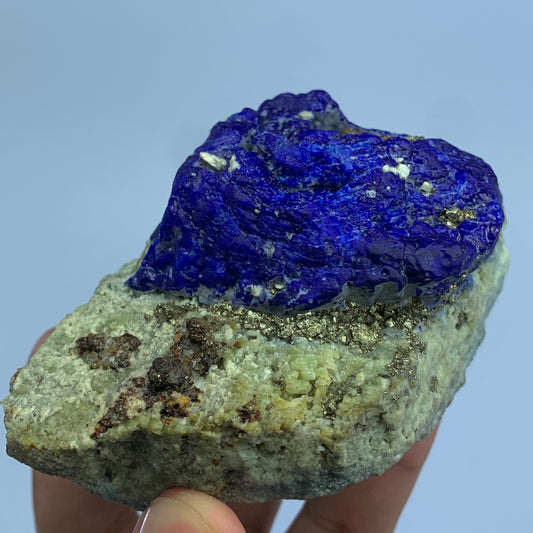 Lazurite Crystal, Pyrite Lazurite, 2343 Carats, Fluorescent Mineral, UV Reactive Crystal, Blue Crystal, Afghan Lazurite, Lapis Lazuli Specimen, Rare Collector Mineral, Golden Pyrite, Natural Crystal, Museum Quality