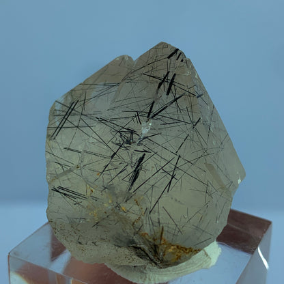 Black Rutile Quartz, Terminated Crystal, Rutilated Quartz, Natural Point Crystal, 130 Carat Crystal, Rare Mineral, Pakistan Quartz, Raw Crystal, Quartz Specimen, Black Rutile Inclusions, Collector Crystal, Healing Crystal
