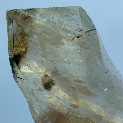 Black Rutile Quartz, Terminated Crystal, Large Crystal, Rutilated Quartz, Natural Point Crystal, 370 Carat Crystal, Rare Mineral, Pakistan Quartz, Raw Crystal, Quartz Specimen, Black Rutile Inclusions, Collector Gemstone.