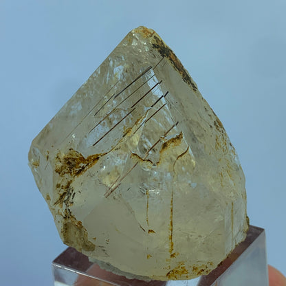 Golden Rutile Quartz, Copper Rutile, Terminated Crystal, Rutilated Quartz, Natural Point Crystal, 275 Carat Crystal, Rare Mineral, Pakistan Quartz, Raw Crystal, Quartz Specimen, Rutile Inclusions, Collector Gemstone