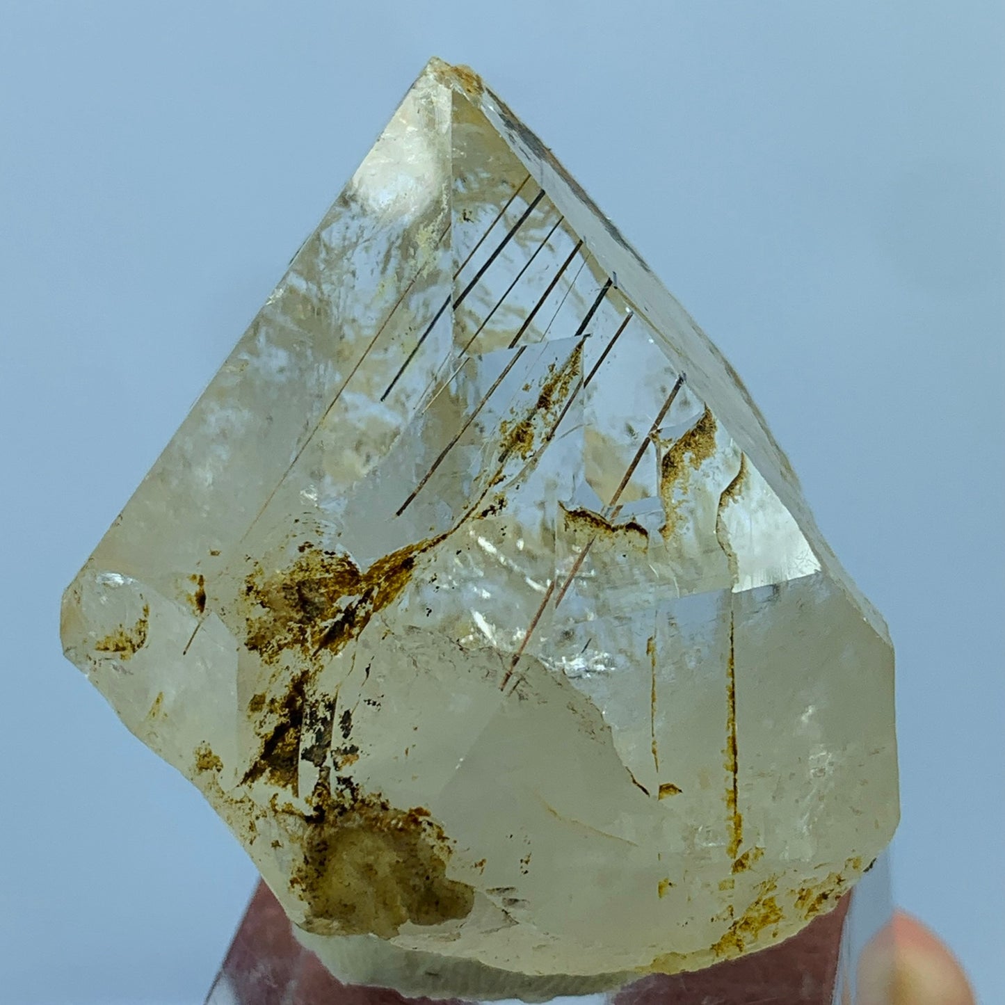 Golden Rutile Quartz, Copper Rutile, Terminated Crystal, Rutilated Quartz, Natural Point Crystal, 275 Carat Crystal, Rare Mineral, Pakistan Quartz, Raw Crystal, Quartz Specimen, Rutile Inclusions, Collector Gemstone