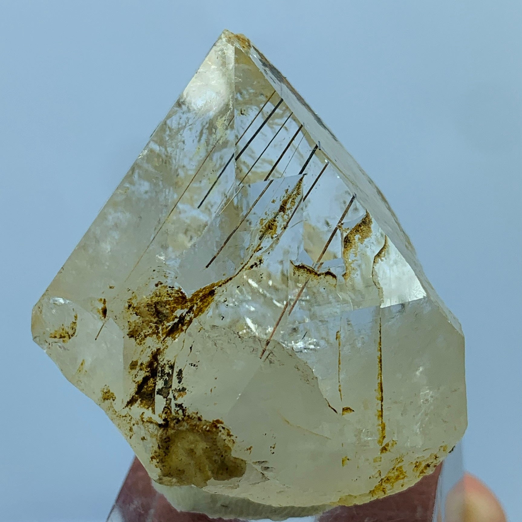 Golden Rutile Quartz, Copper Rutile, Terminated Crystal, Rutilated Quartz, Natural Point Crystal, 275 Carat Crystal, Rare Mineral, Pakistan Quartz, Raw Crystal, Quartz Specimen, Rutile Inclusions, Collector Gemstone