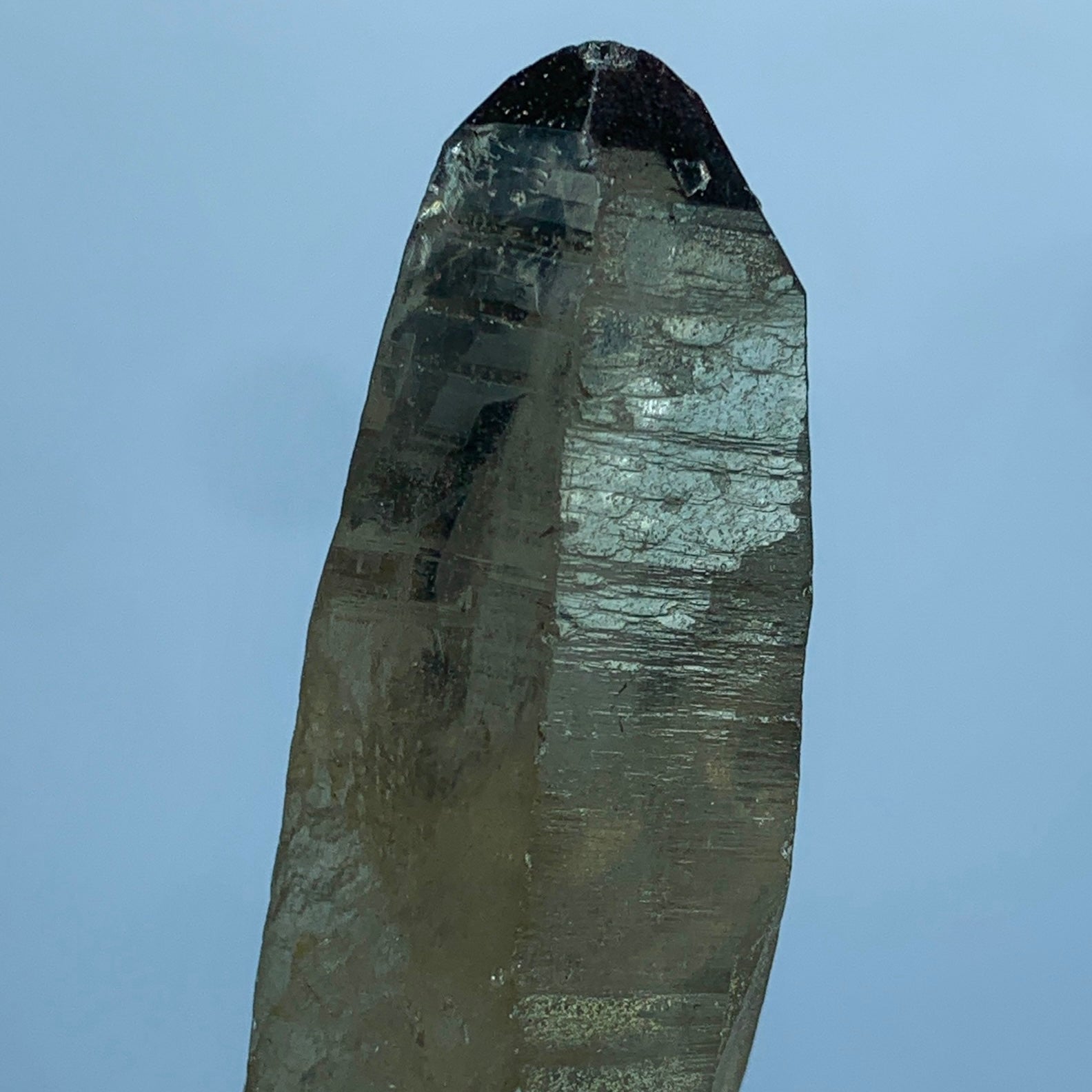 Black Rutile Quartz, Terminated Crystal, Rutilated Quartz, Natural Point Crystal, 185 Carat Crystal, Exquisite Mineral, Pakistan Quartz, Raw Crystal, Quartz Specimen, Black Rutile Inclusions, Collector Crystal, Healing Crystal.