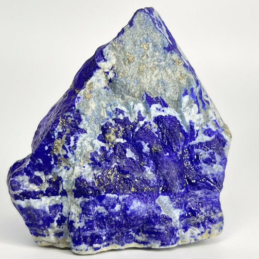 Raw Lapis Lazuli slab specimen from Badakhshan
Boxy Lapis Lazuli specimen with golden Pyrite