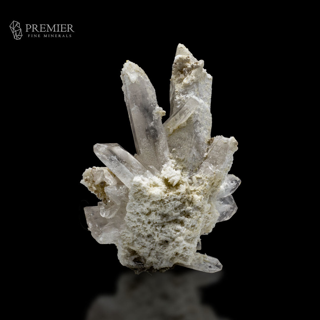 136g Quartz cluster on Feldspar matrix
Quartz crystal cluster, front angle view
Close-up of natural etching on Quartz crystal face