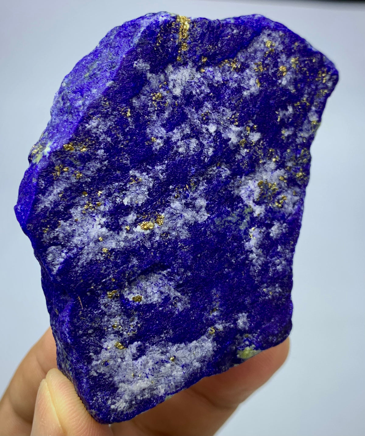Natural Lapis Lazuli with Calcite and Pyrite
104g Lapis Lazuli specimen from Badakhshan