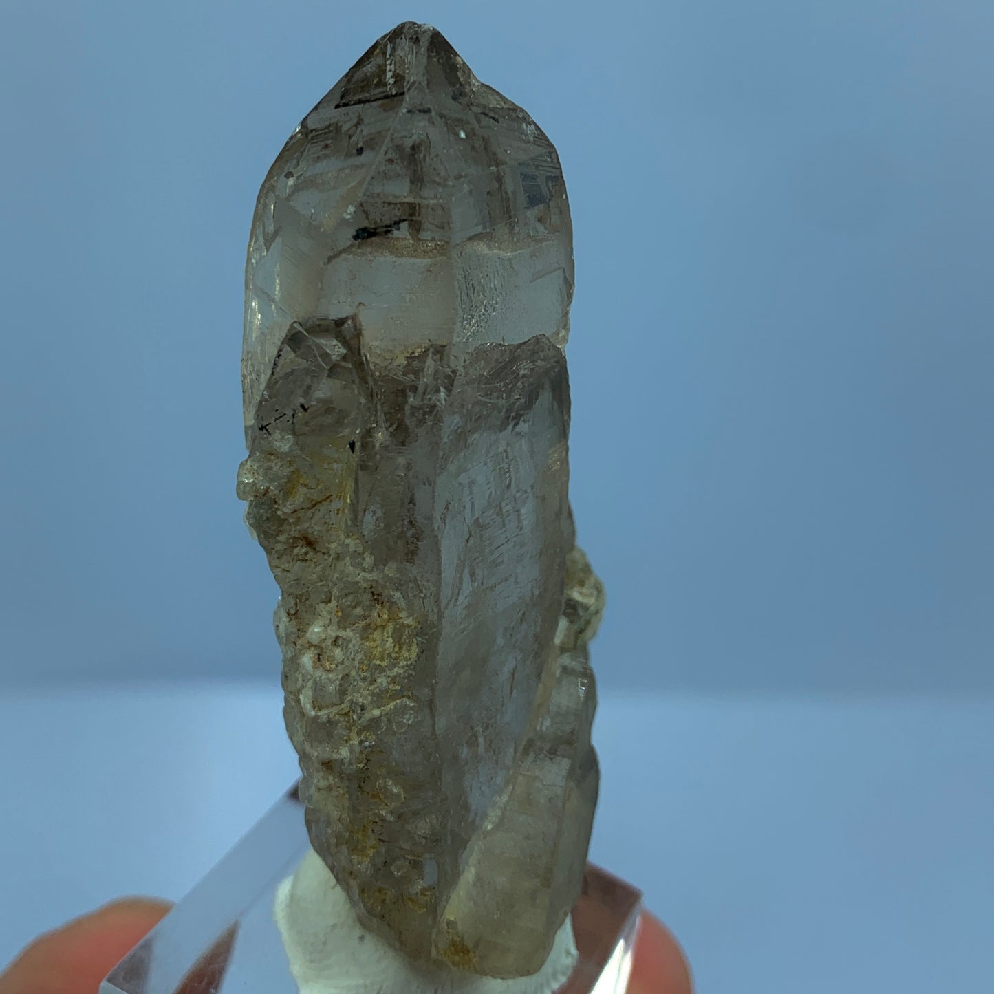 Black Rutile Quartz, Terminated Crystal, Rutilated Quartz, Natural Point Crystal, 185 Carat Crystal, Exquisite Mineral, Pakistan Quartz, Raw Crystal, Quartz Specimen, Black Rutile Inclusions, Collector Crystal, Healing Crystal.