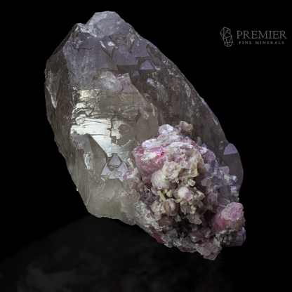 Quartz, Smoky Quartz, Elestial, Pink Tourmaline, Rubellite, Tourmaline, Combination Specimen, 5.05 Kilograms, 25250 Carats, Afghanistan Mineral, Raw Crystal, Collector Grade, Museum Quality, Giant Crystal