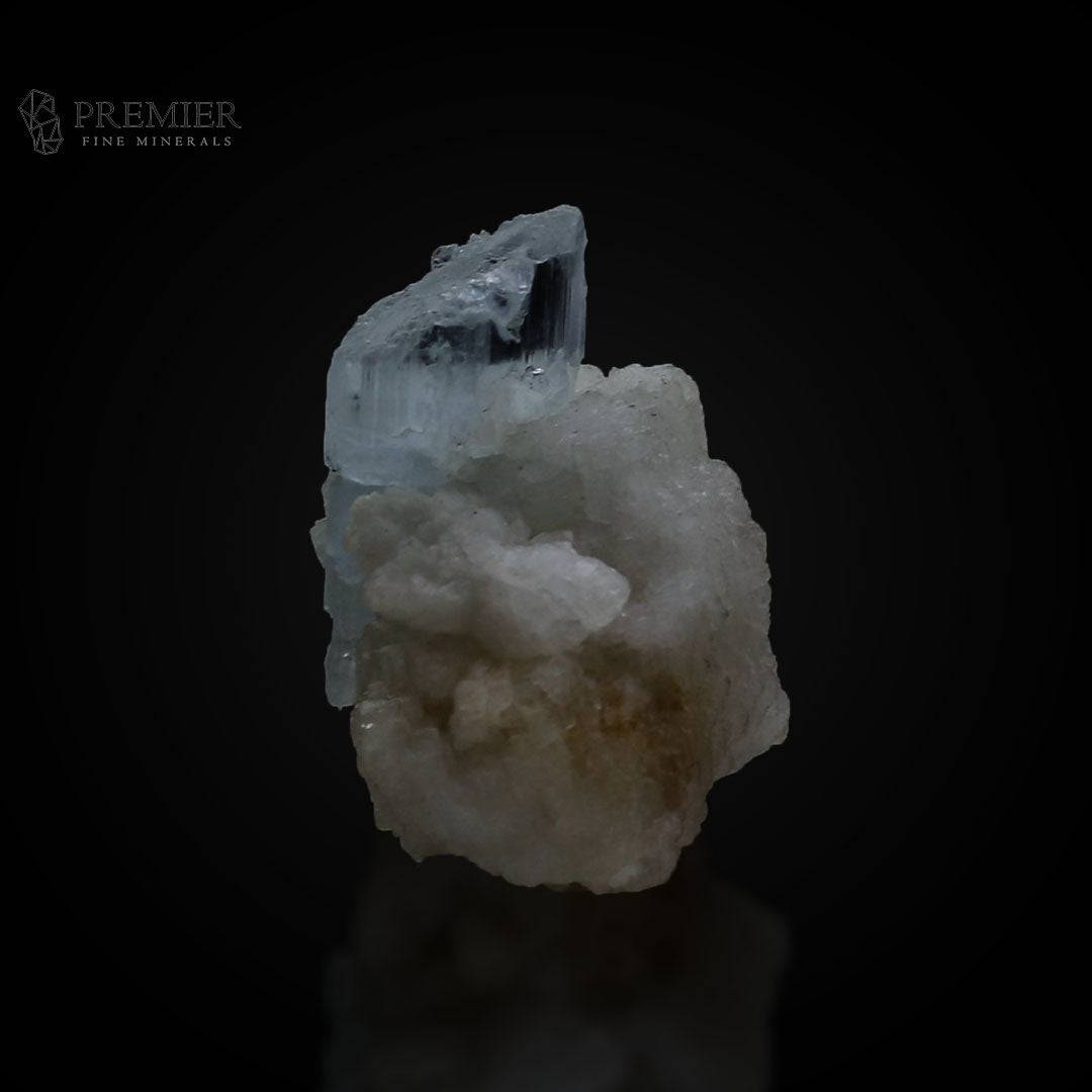 Aquamarine, Beryl, Etched Crystal, Gemmy, Feldspar, Combination Specimen, 48 Carats, 9.6 Grams, Pakistan Mineral, Skardu, Raw Crystal, Collector Grade, Thumbnail