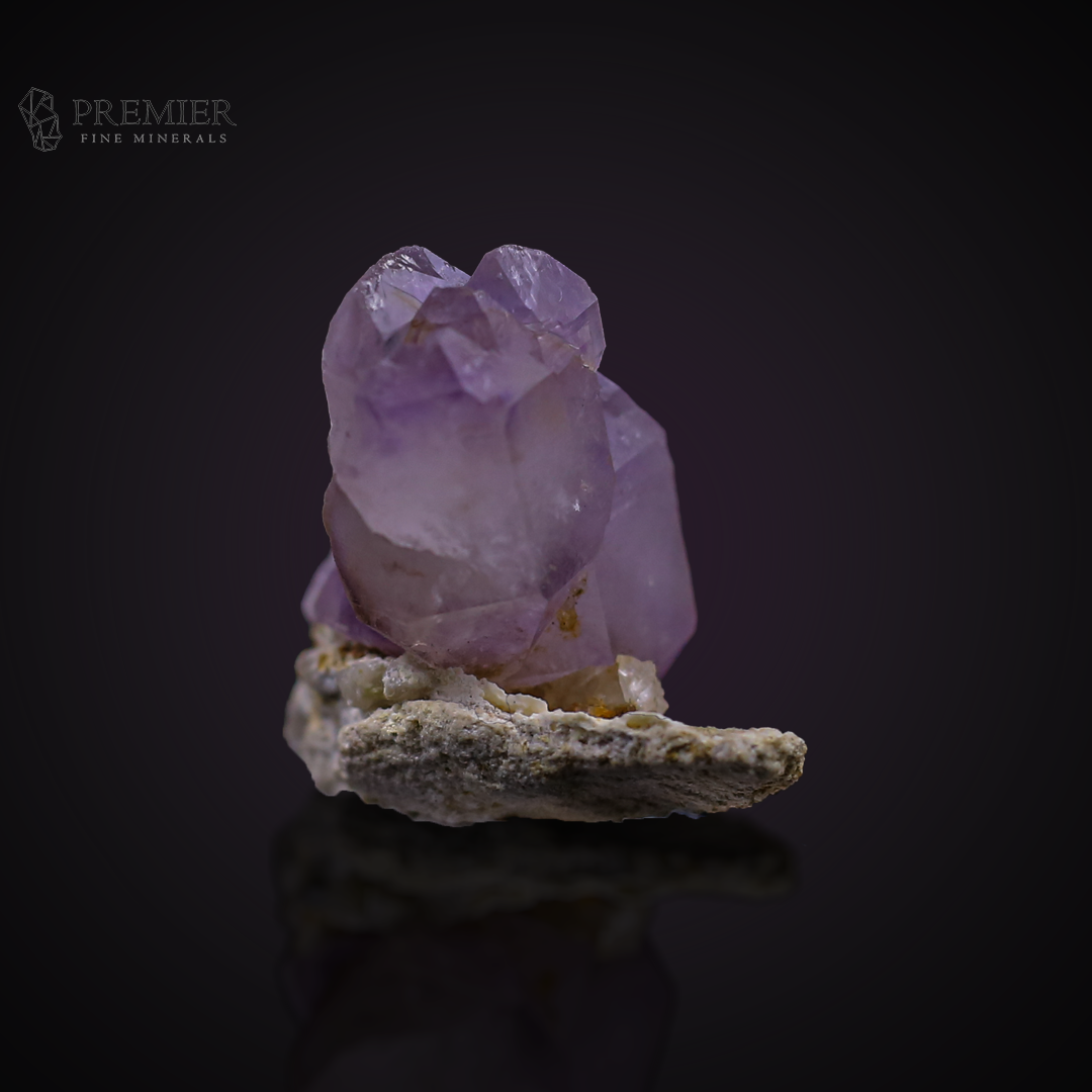Amethyst, Quartz, Crystal Cluster, 27.3 Grams, 136.5 Carats, Afghanistan Mineral, Purple Crystal, On Matrix, Crown Chakra, Collector Specimen, Miniature Specimen, Healing Crystal, Natural Form