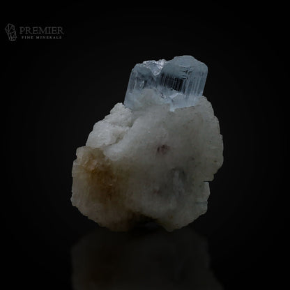 Aquamarine, Beryl, Etched Crystal, Gemmy, Feldspar, Combination Specimen, 48 Carats, 9.6 Grams, Pakistan Mineral, Skardu, Raw Crystal, Collector Grade, Thumbnail