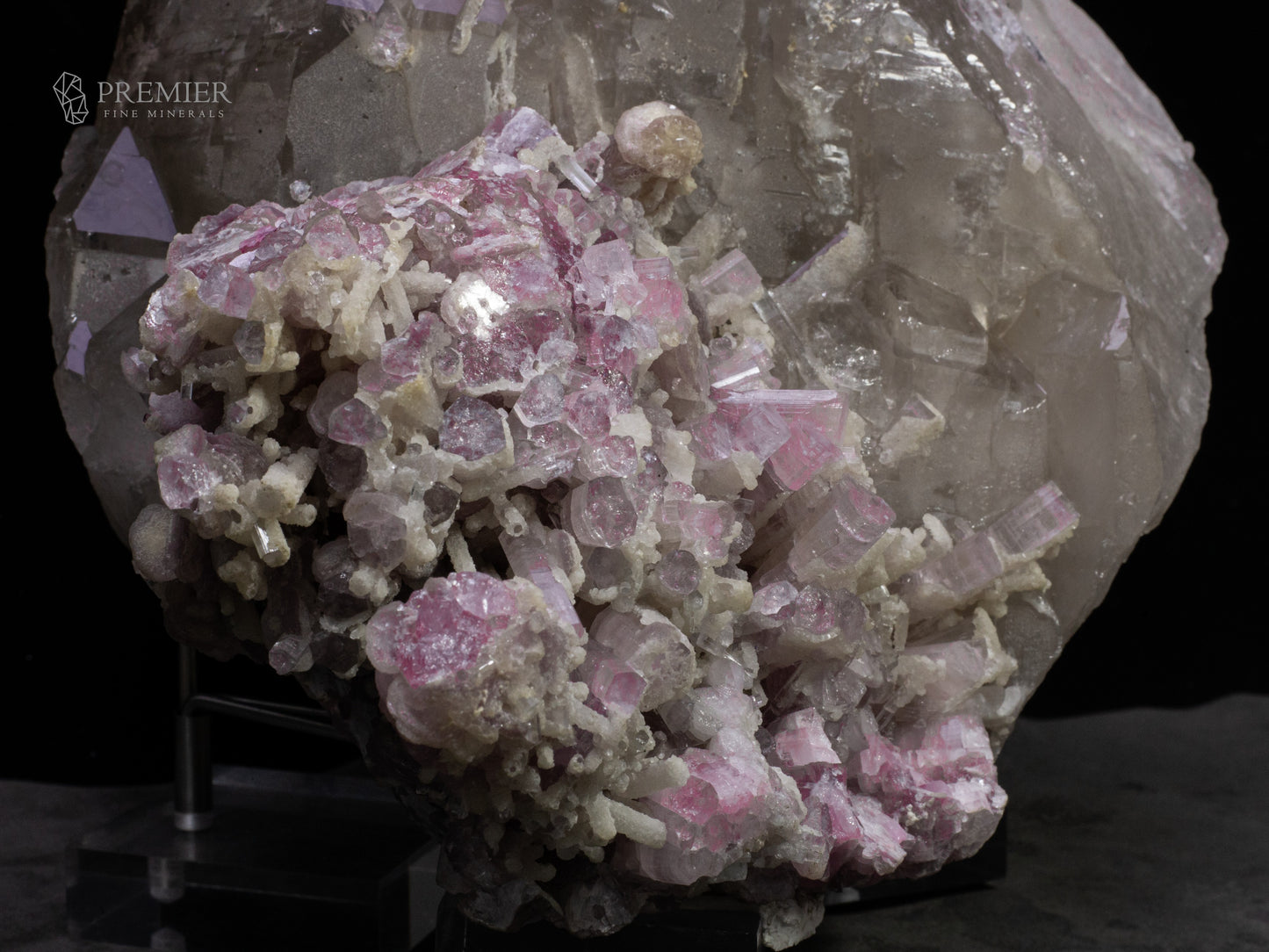 Quartz, Smoky Quartz, Elestial, Pink Tourmaline, Rubellite, Tourmaline, Combination Specimen, 5.05 Kilograms, 25250 Carats, Afghanistan Mineral, Raw Crystal, Collector Grade, Museum Quality, Giant Crystal