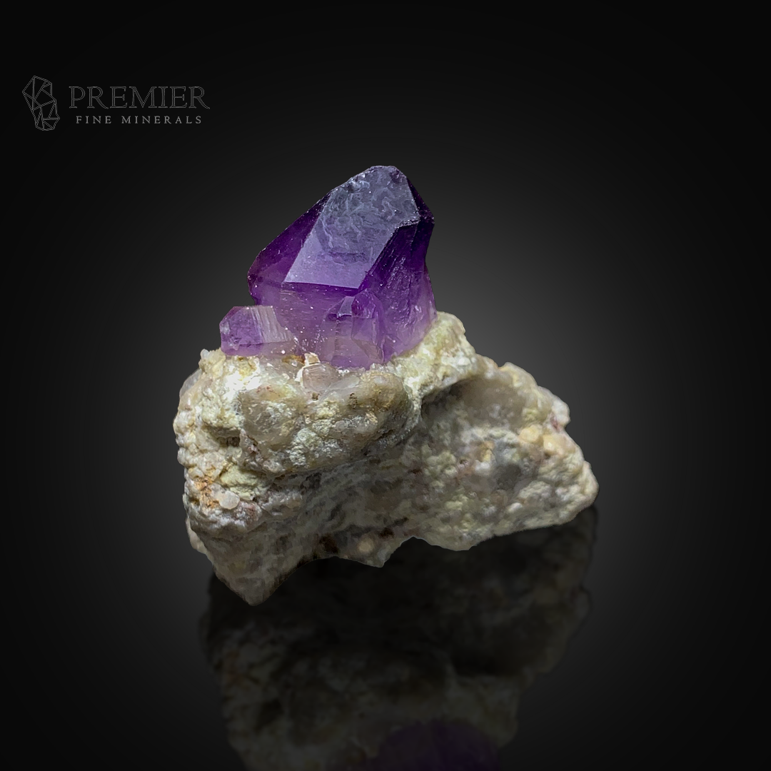 Amethyst, Quartz, Crystal Cluster, 176 Carats, 35.2 Grams, Afghanistan Mineral, Purple Crystal, On Matrix, Crown Chakra, Collector Specimen, Miniature Specimen, Healing Crystal, Natural Form