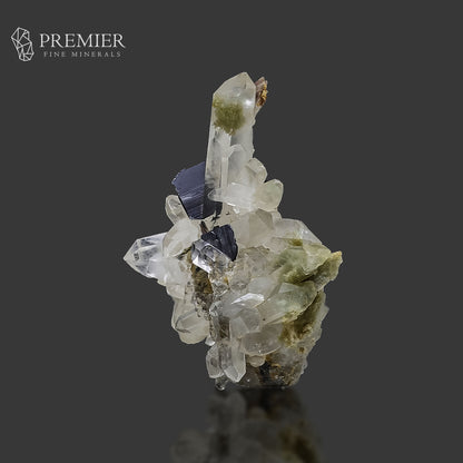 Brookite on Chlorine Quartz Cluster - Pakistan