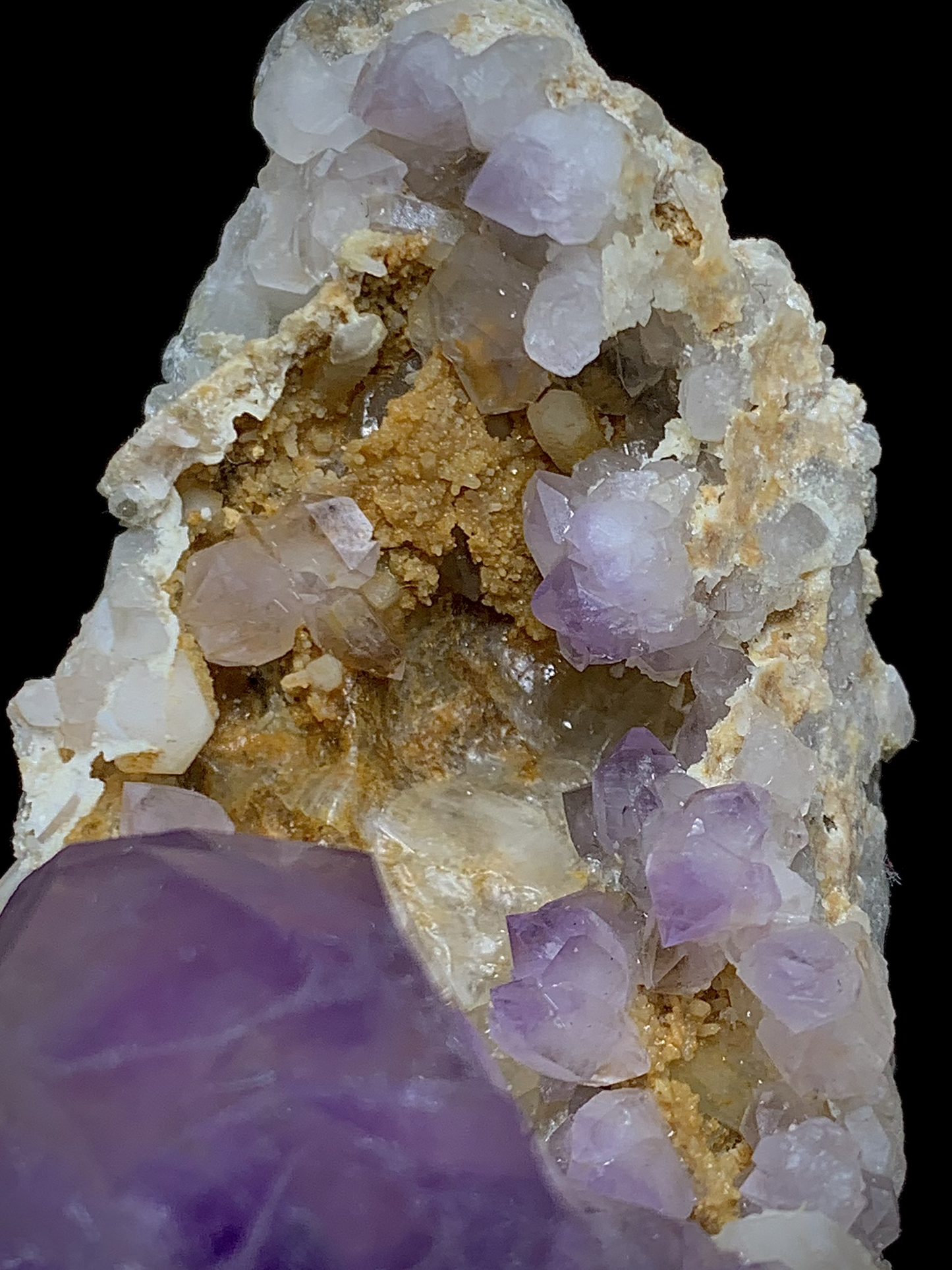 Amethyst, Calcite, Quartz, Geode, Cluster, 571 Carats, 114.2 Grams, Purple Crystal, Raw Mineral, Giant Specimen, On Matrix, Combination Specimen, Healing Crystal