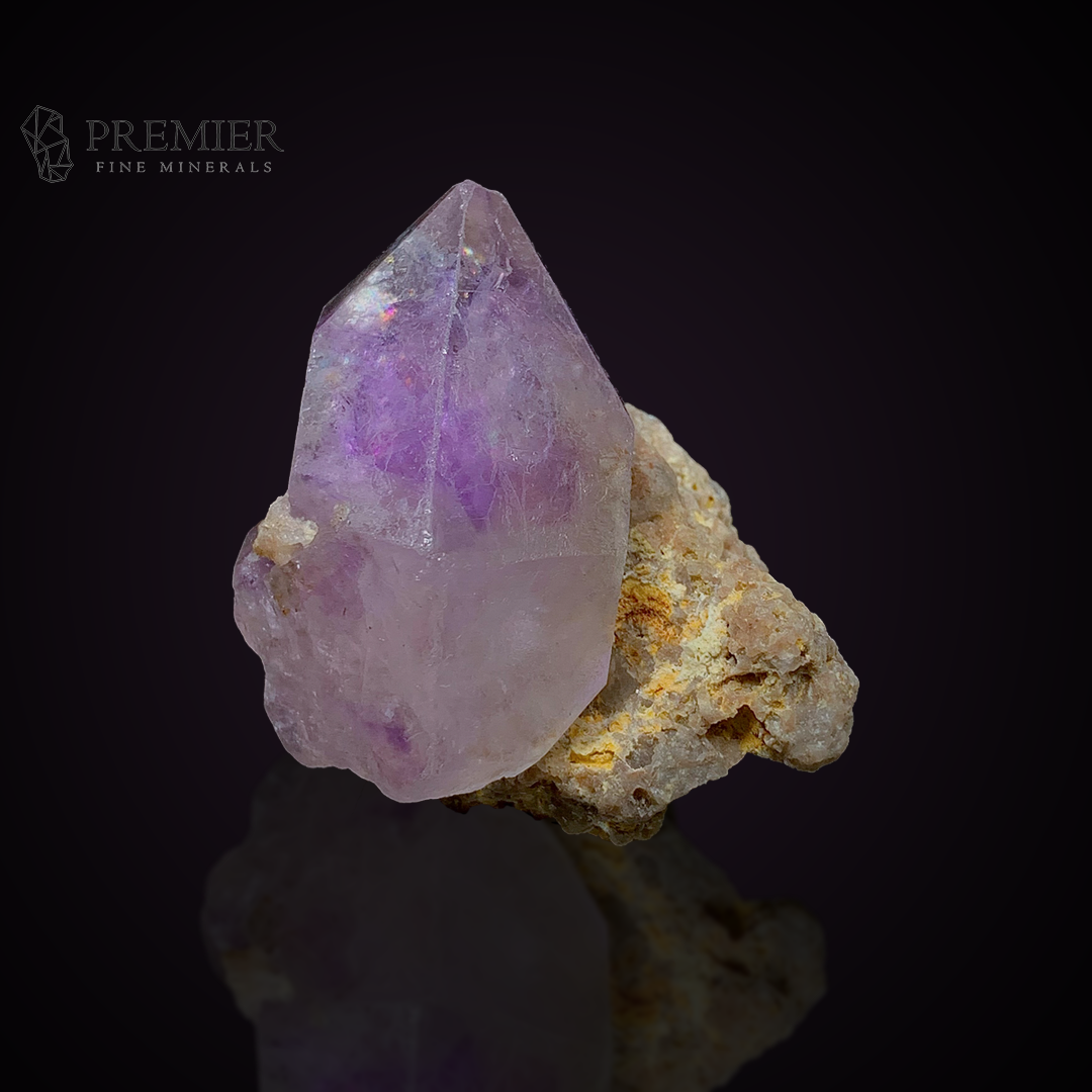 Amethyst, Quartz, Crystal Cluster, 43 Grams, 215 Carats, Afghanistan Mineral, Purple Crystal, On Matrix, Crown Chakra, Collector Specimen, Miniature Specimen, Healing Crystal, Natural Form