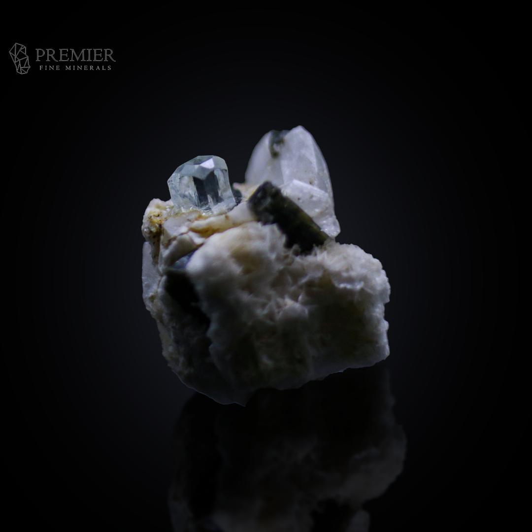 Aquamarine, Tourmaline, Green Cap Tourmaline, Quartz, Beryl, Combination Specimen, 36.3 Grams, 181.5 Carats, Pakistan Mineral, Skardu, Himalayan, Raw Crystal, Collector Grade