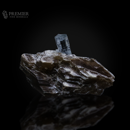 Aquamarine, Beryl, Muscovite, Mica, Combination Specimen, 19.20 Carats, 3.84 Grams, Pakistan Mineral, Skardu, Raw Crystal, Collector Grade, Thumbnail Specimen, Gem Quality