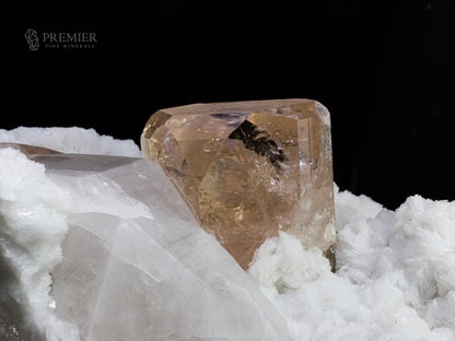 topaz Crystals standing on quartz and feldspar matrix Imperial Topaz, Topaz, Quartz, Feldspar, Combination Specimen, 11.4 Kilograms, 57000 Carats, Pakistan Mineral, Skardu, Himalayan, Museum Quality, Giant Crystal, On Matrix, Clear Topaz