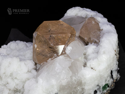 topaz Crystals standing on quartz and feldspar matrix Imperial Topaz, Topaz, Quartz, Feldspar, Combination Specimen, 11.4 Kilograms, 57000 Carats, Pakistan Mineral, Skardu, Himalayan, Museum Quality, Giant Crystal, On Matrix, Clear Topaz