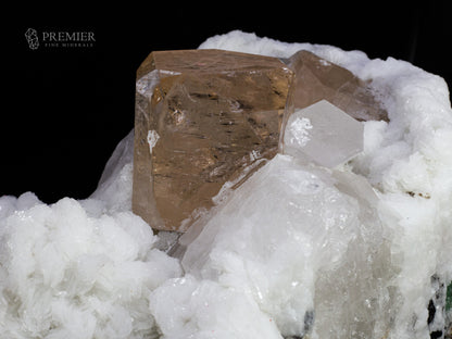 topaz Crystals standing on quartz and feldspar matrix Imperial Topaz, Topaz, Quartz, Feldspar, Combination Specimen, 11.4 Kilograms, 57000 Carats, Pakistan Mineral, Skardu, Himalayan, Museum Quality, Giant Crystal, On Matrix, Clear Topaz