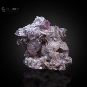 Pink Tourmaline & Smoky Quartz Crystal Cluster with Mica – Afghanistan Mineral Specimen