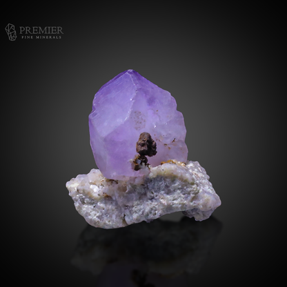 Etched Amethyst, Amethyst, Quartz, Siderite, Combination Specimen, 26 Grams, 130 Carats, Afghanistan Mineral, Purple Crystal, On Matrix, Rare Etching, Collector Miniature