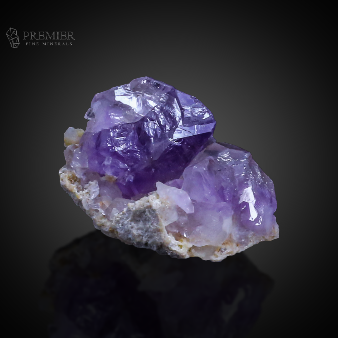 Etched Amethyst, Amethyst, Quartz, Rare Crystal, Crystal Cluster, 38.4 Grams, 192 Carats, Afghanistan Mineral, Purple Crystal, On Matrix, Rare Etching, Collector Miniature