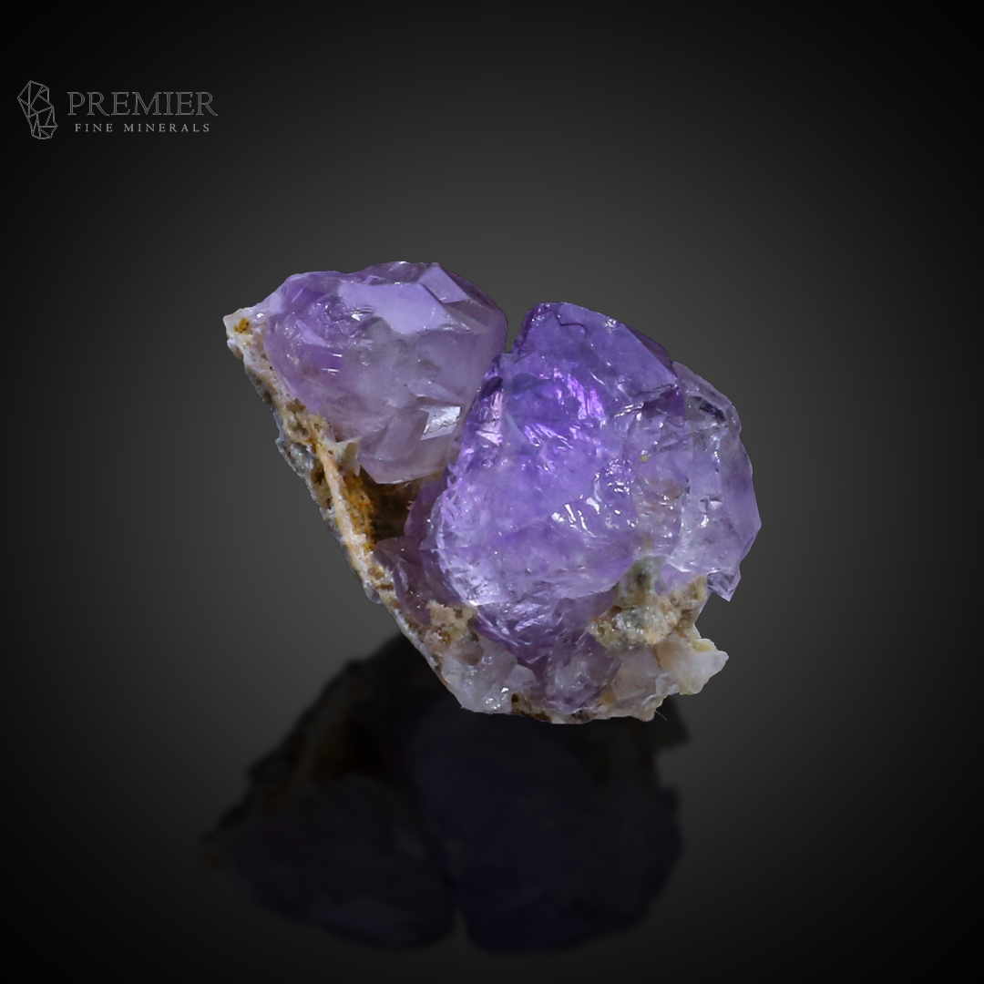 Etched Amethyst, Amethyst, Quartz, Rare Crystal, Crystal Cluster, 38.4 Grams, 192 Carats, Afghanistan Mineral, Purple Crystal, On Matrix, Rare Etching, Collector Miniature