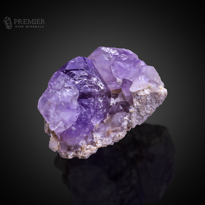 Etched Amethyst, Amethyst, Quartz, Rare Crystal, Crystal Cluster, 38.4 Grams, 192 Carats, Afghanistan Mineral, Purple Crystal, On Matrix, Rare Etching, Collector Miniature