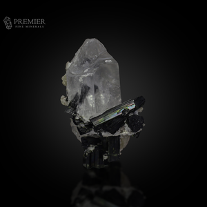 Epidote Cluster in Etched Quartz with Mica – Afghanistan Mineral Specimen