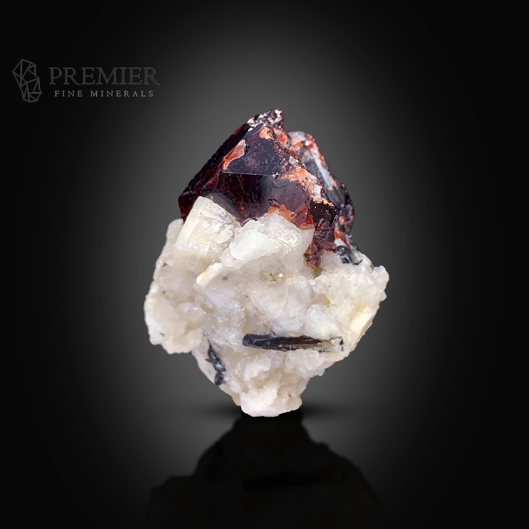 Rhodolite Garnet, Garnet, Schorl, Tourmaline, Feldspar, Etched Crystal, 40 Grams, 200 Carats, Pakistan Mineral, Combination Specimen, Rare Etching, Himalayan, Collector Grade