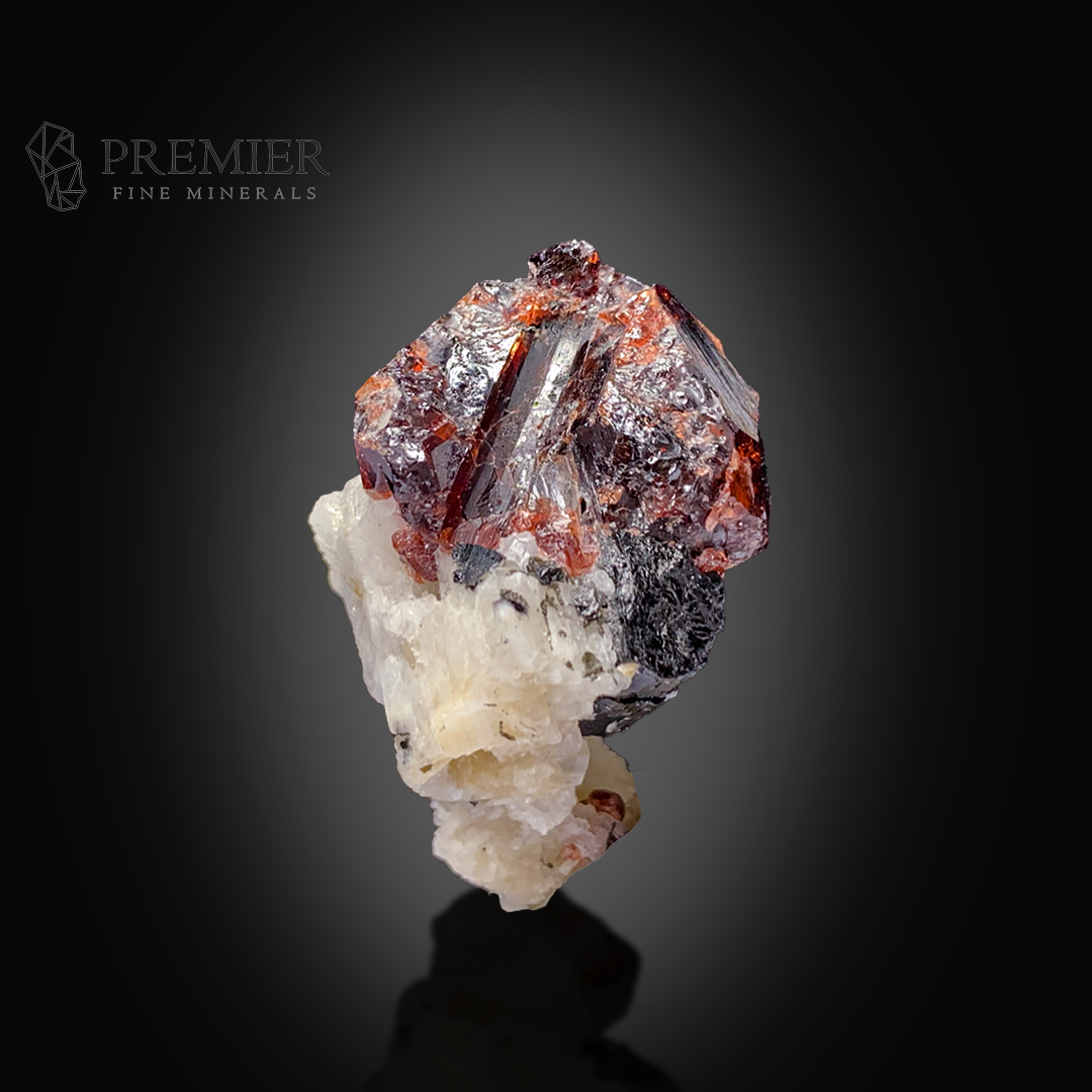 Rhodolite Garnet, Garnet, Schorl, Tourmaline, Feldspar, Etched Crystal, 40 Grams, 200 Carats, Pakistan Mineral, Combination Specimen, Rare Etching, Himalayan, Collector Grade