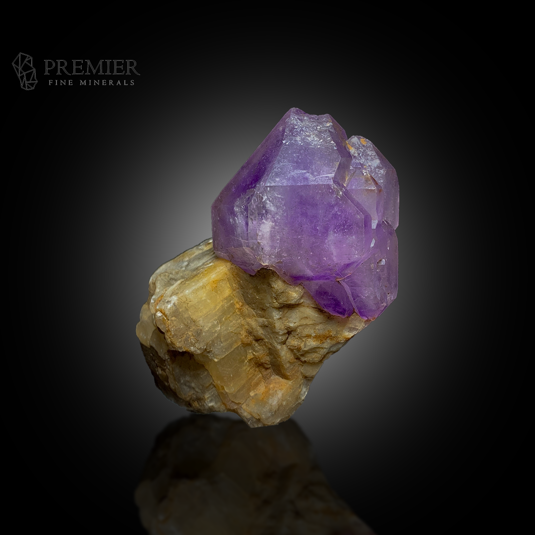 Amethyst, Feldspar, Quartz, Crystal Cluster, 887 Carats, 177.4 Grams, Purple Crystal, Raw Mineral, Giant Specimen, On Matrix, Combination Specimen, Healing Crystal, Large Amethyst