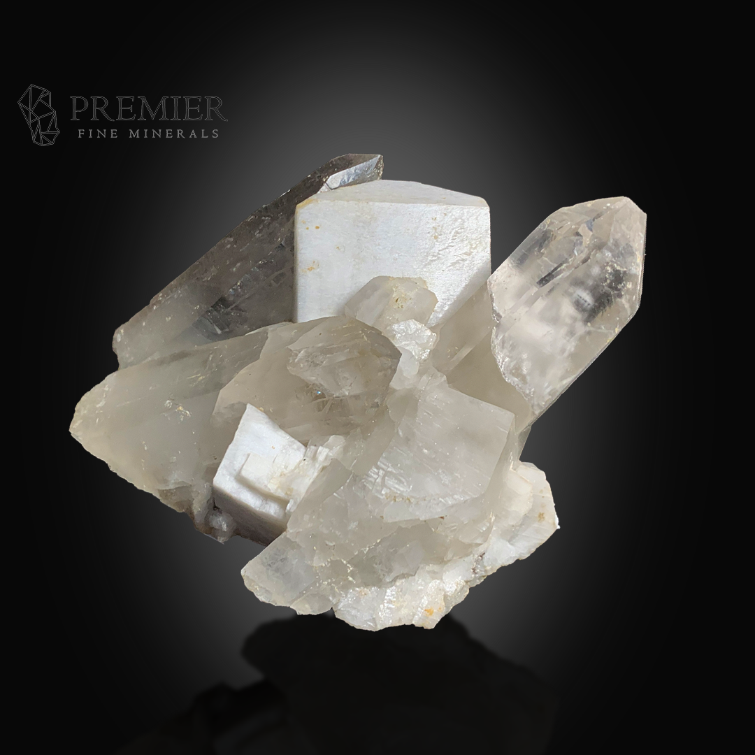 Feldspar, Quartz, Combination Specimen, 277 Grams, 1385 Carats, Pakistan Mineral, Himalayan, Large Crystal, On Matrix, Healing Crystal, Raw Crystal, Clear Quartz, Crystal Cluster