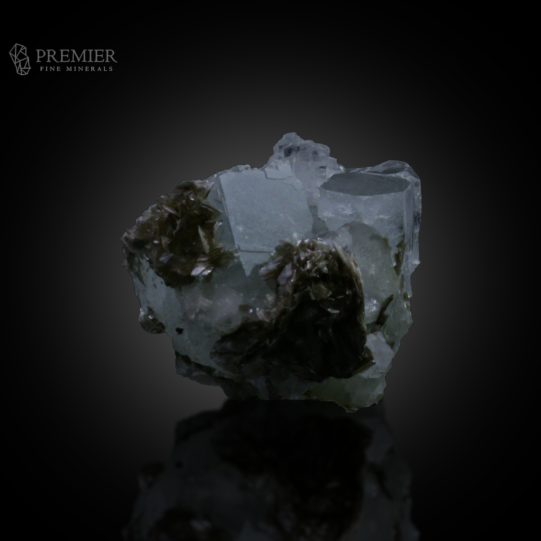 Aquamarine, Beryl, Muscovite, Mica, Combination Specimen, , Pakistan Mineral, Skardu, Himalayan, Raw Crystal, Collector Grade, Aesthetic Mineral