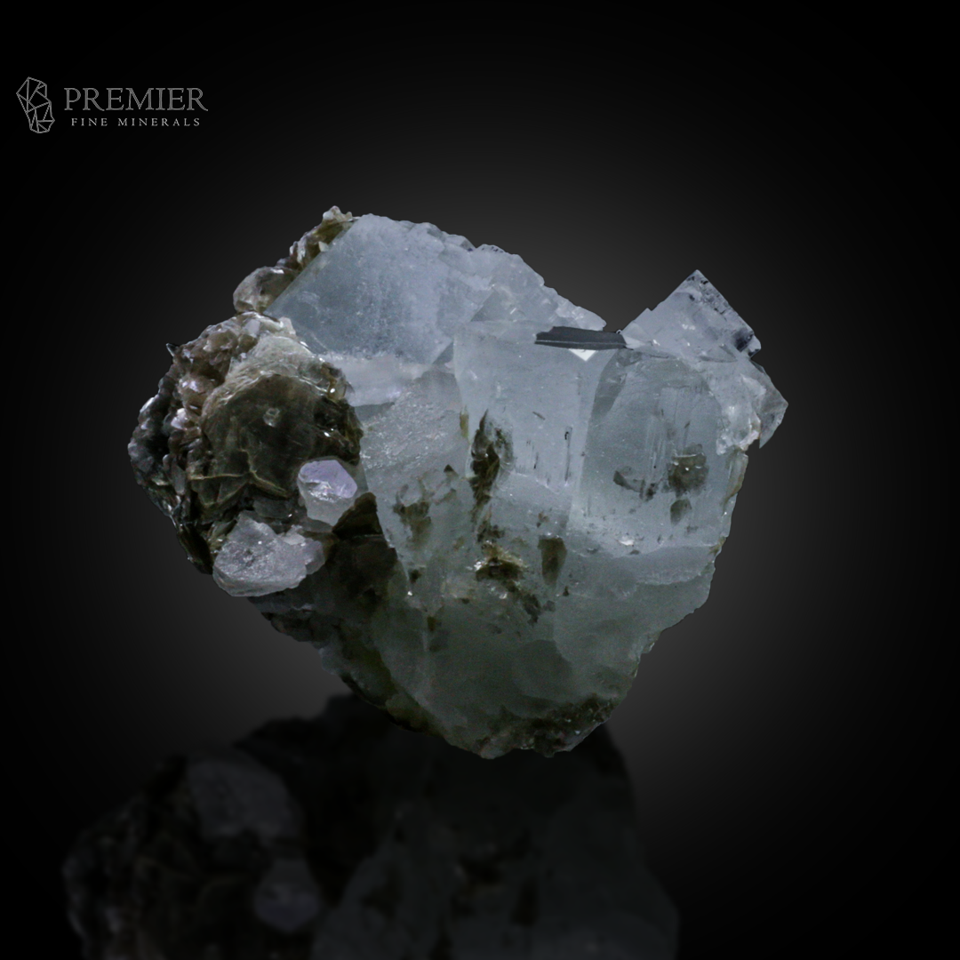 Aquamarine, Beryl, Muscovite, Mica, Combination Specimen, , Pakistan Mineral, Skardu, Himalayan, Raw Crystal, Collector Grade, Aesthetic Mineral
