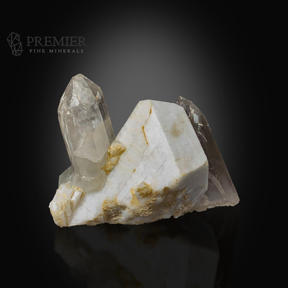 Feldspar, Quartz, Combination Specimen, 277 Grams, 1385 Carats, Pakistan Mineral, Himalayan, Large Crystal, On Matrix, Healing Crystal, Raw Crystal, Clear Quartz, Crystal Cluster