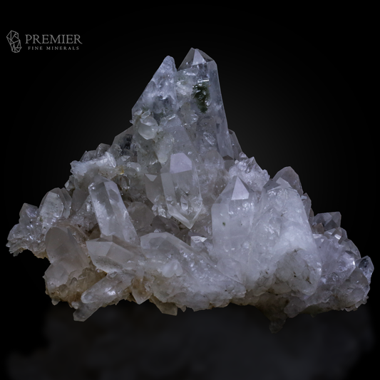 Quartz, Clear Quartz, Chlorite, Chlorite Inclusion, Phantom Quartz, Green Quartz, Crystal Cluster, 1.85 Kilograms, 9250 Carats, Raw Crystal, Collector Grade, Centerpiece, Large Cluster