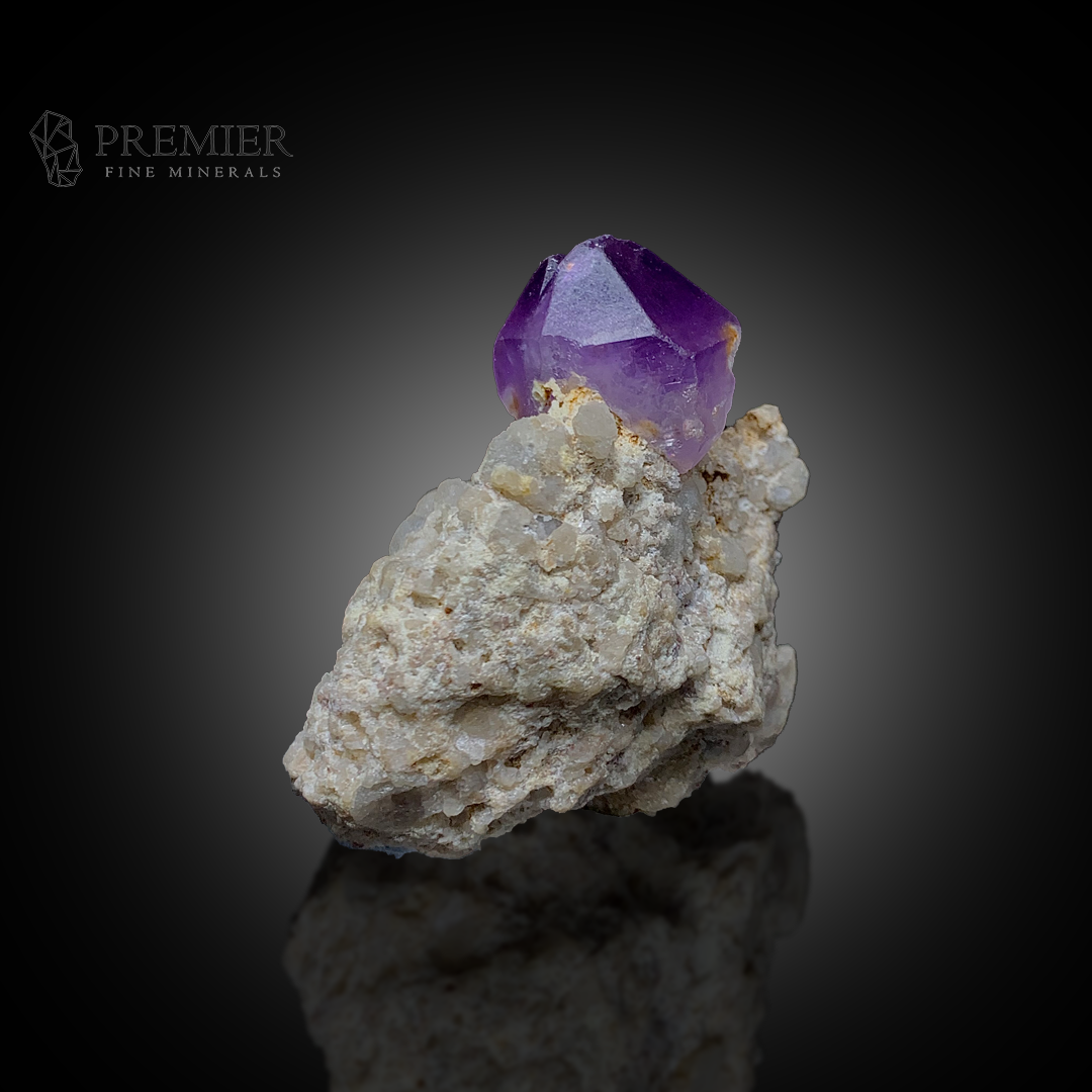 Amethyst, Calcite, Quartz, Combination Specimen, 56 Grams, 280 Carats, Purple Crystal, On Matrix, Masterpiece, Collector Specimen, High Contrast, Afghanistan Mineral, Healing Crystal